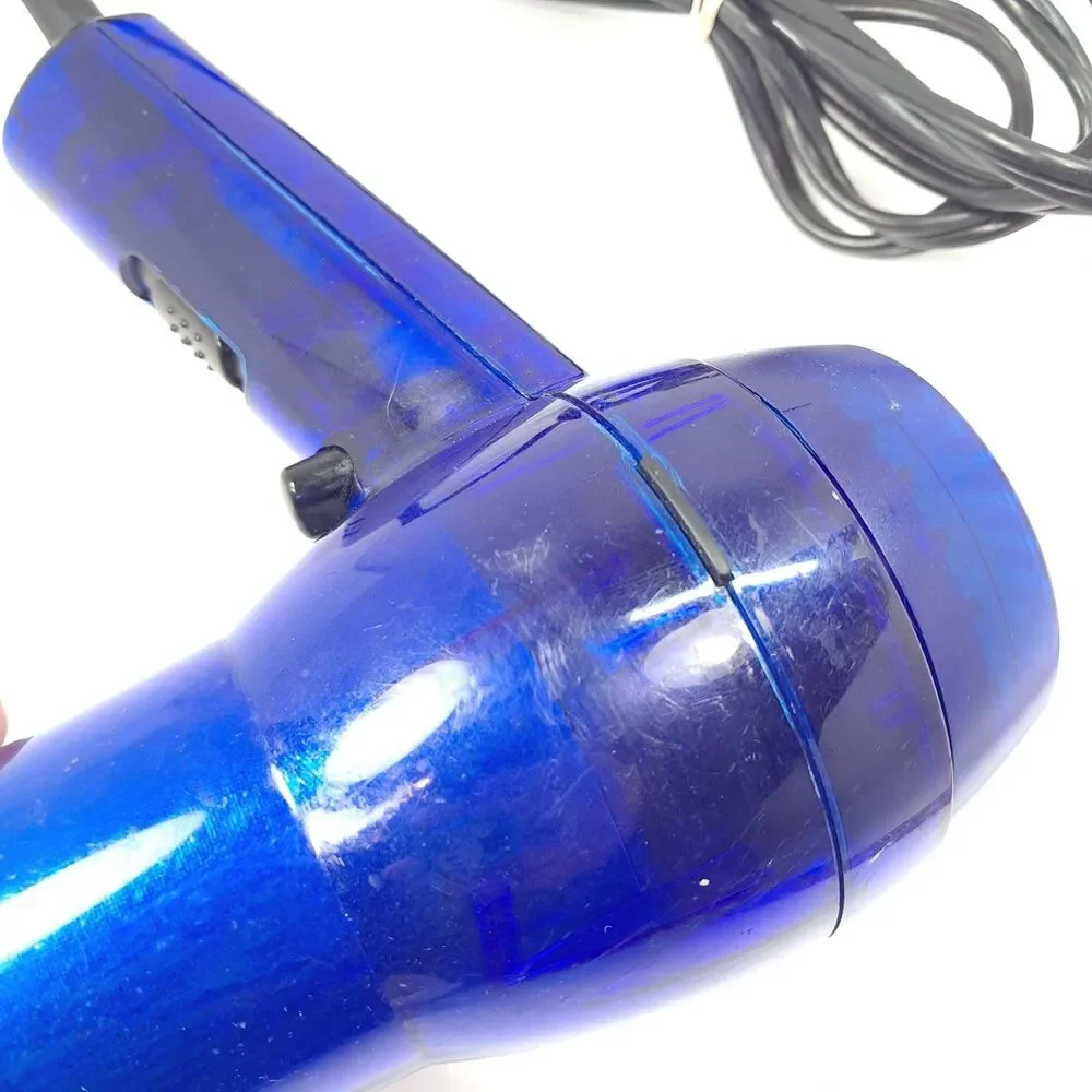 Conair Hair blow Dryer Translucence clear blue Y2k 1875 Watt Model 077B WORKS